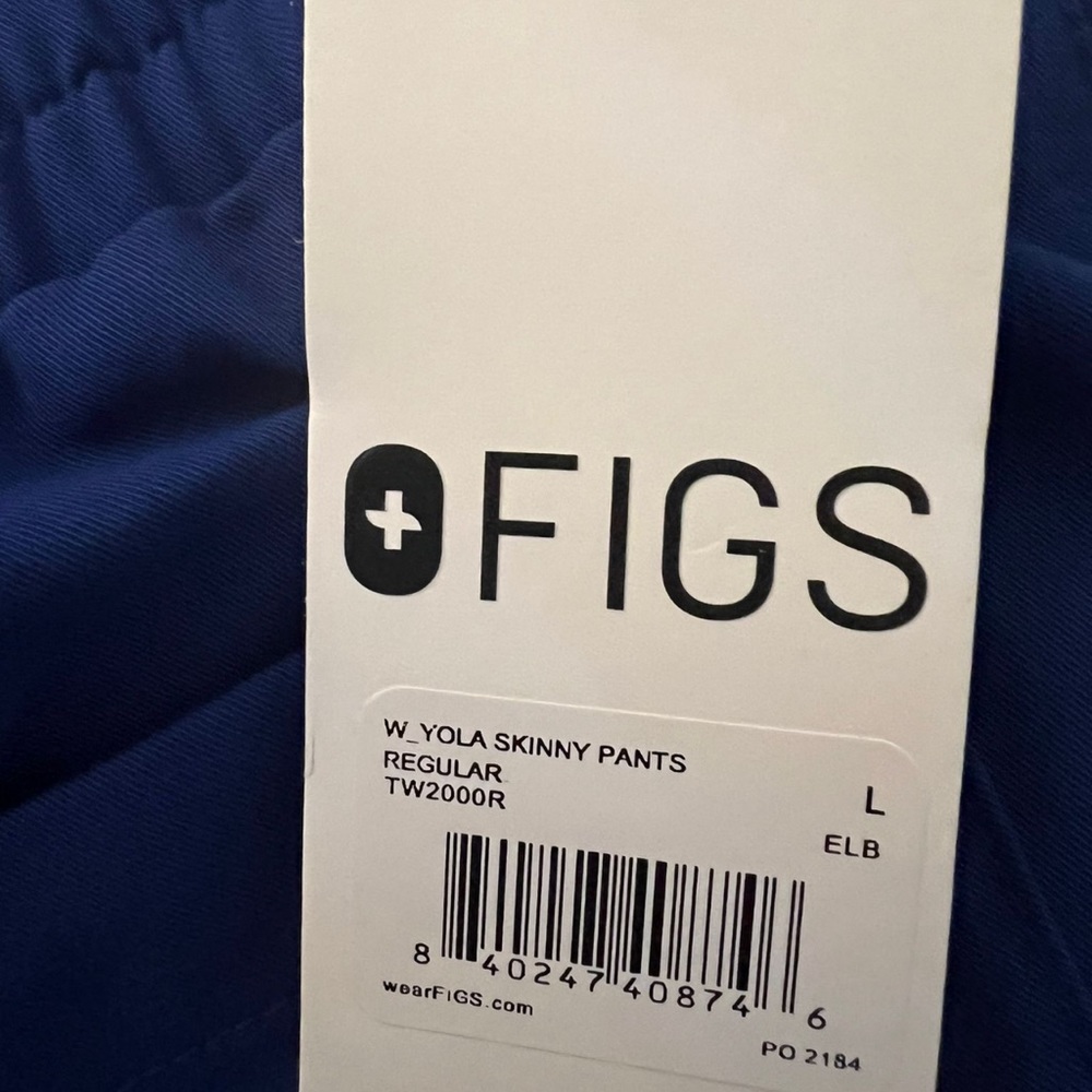 Electric blue yola pants skinny size large -new